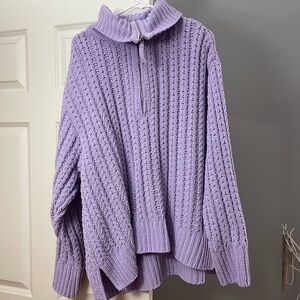 Lavender Cable Knit Sweater